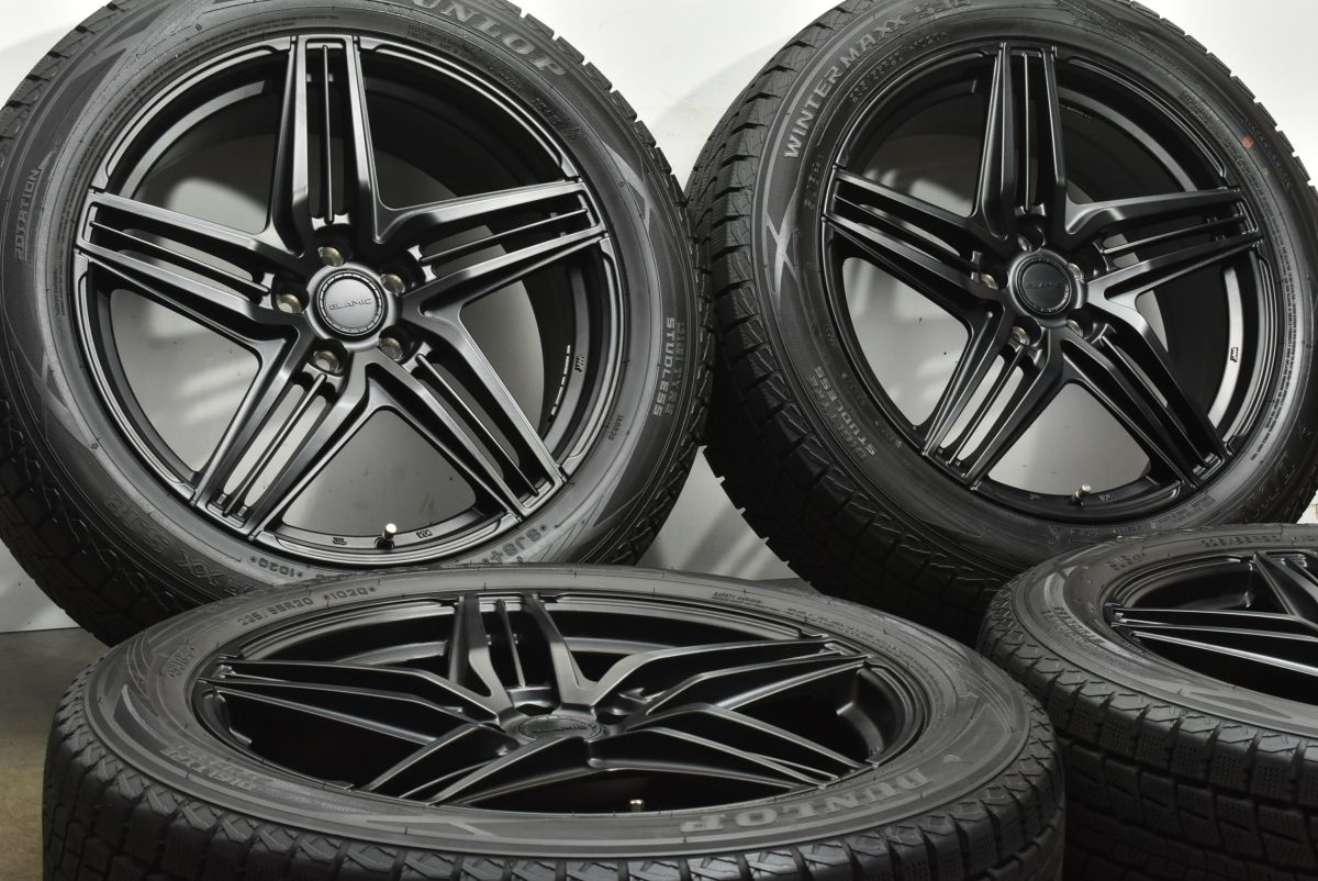 バリ溝 GLAMIC LX-S 20 in 7.5 J 35 PCD 114.3 ダンロップ ウィンターマックス SJ 8 235|55 R レクサス RX スタッドレス