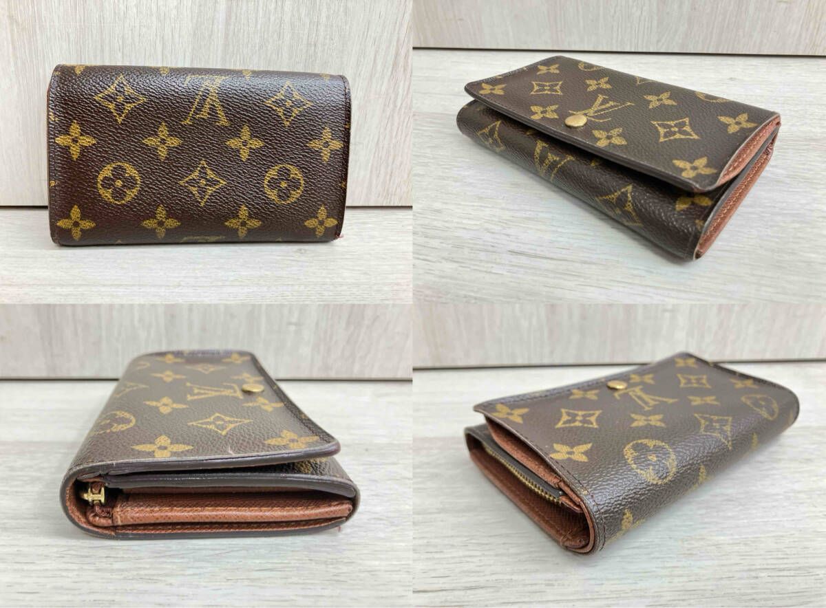 LOUIS VUITTON ルイヴィトン モノグラム ポルトモネビエトレゾール CA 1013 二つ折り財布