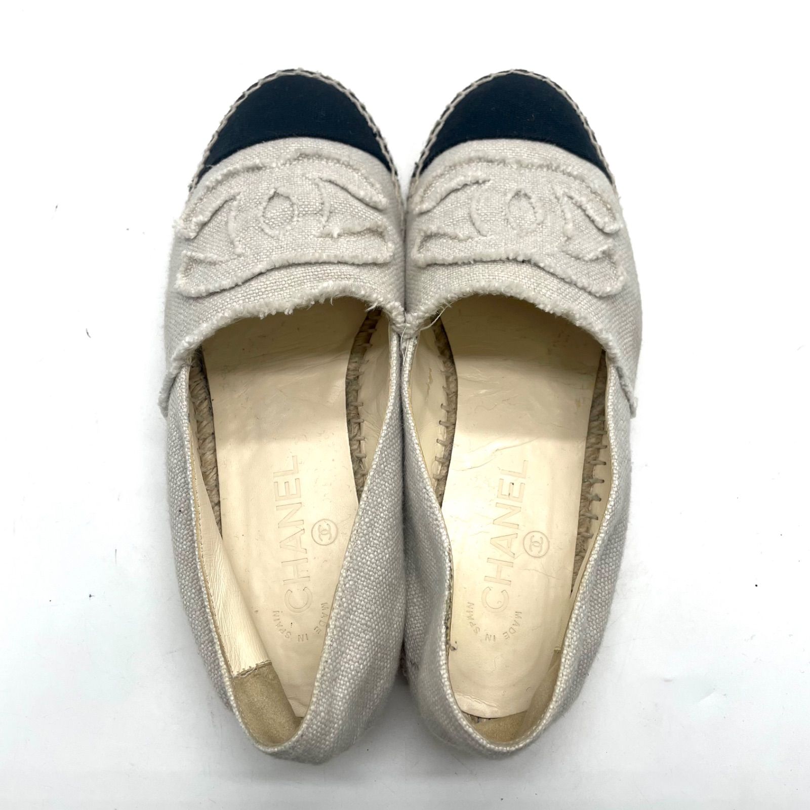 Chanel エスパドリーユ　ホワイト　ココマーク　総柄 Chanel エスパドリーユ ホワイト ココマーク 総柄 【公式通販】