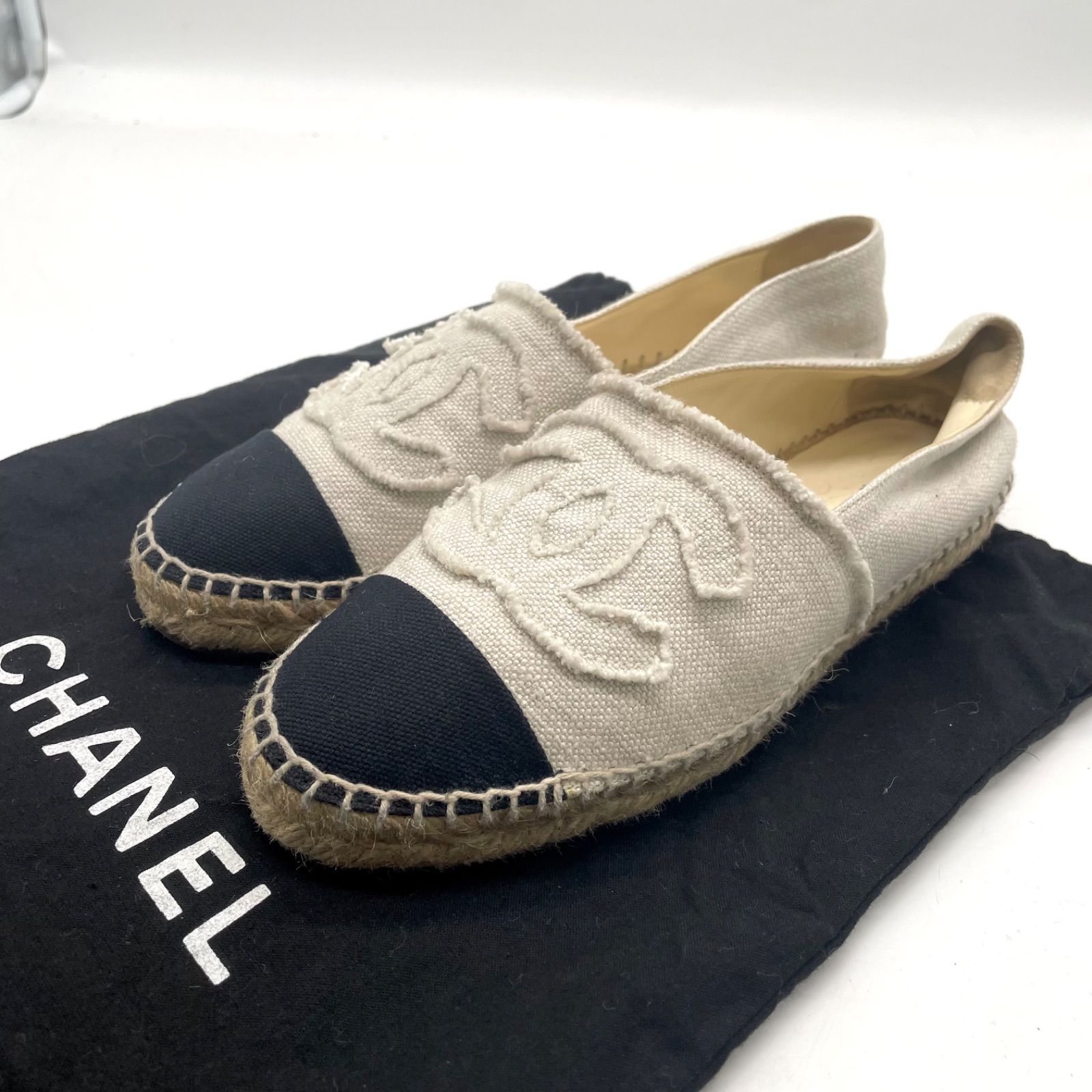CHANEL シャネル エスパドリーユ スリッポン 靴 美品 CHANEL シャネルエスパドリーユ スリッポン ココマーク