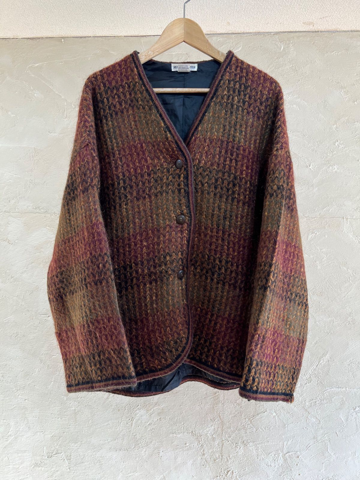 モヘアカーディガン　ビンテージ　古着 極美品 XL 60s BRENT ヴィンテージ モヘアカーディガン mohair vintage