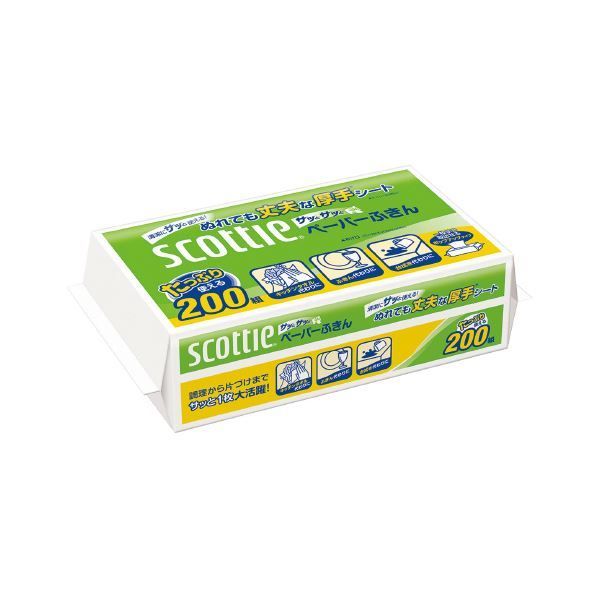 日本製紙クレシアスコッティ ペーパーふきん 200シート×30 P