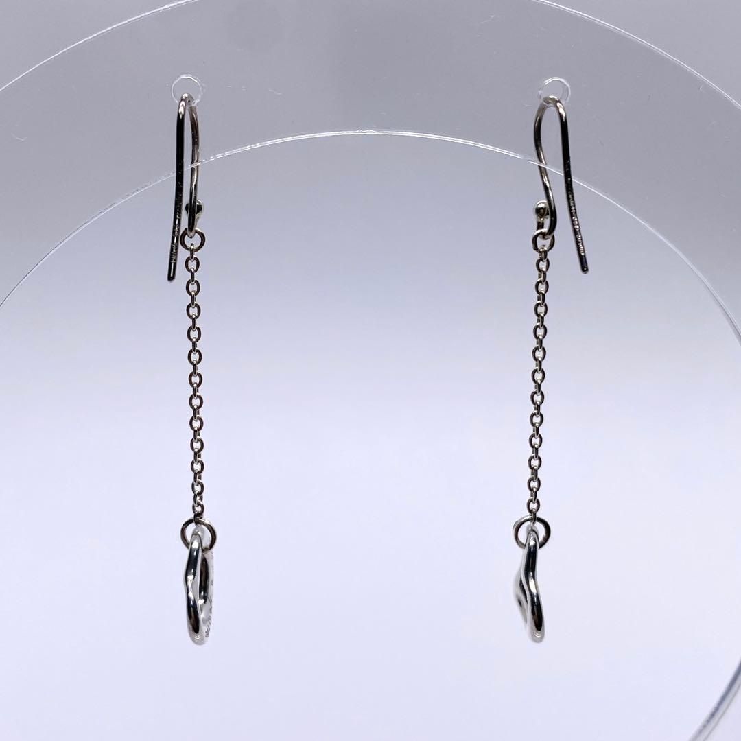 Tiffany / オープンハート ドロップピアス チェーン シルバー925