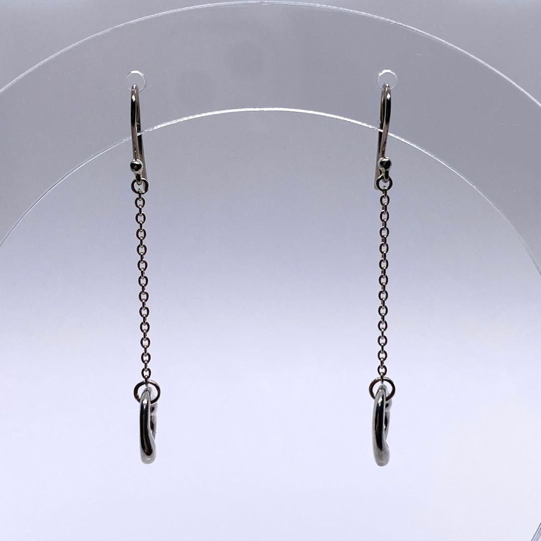 Tiffany / オープンハート ドロップピアス チェーン シルバー925