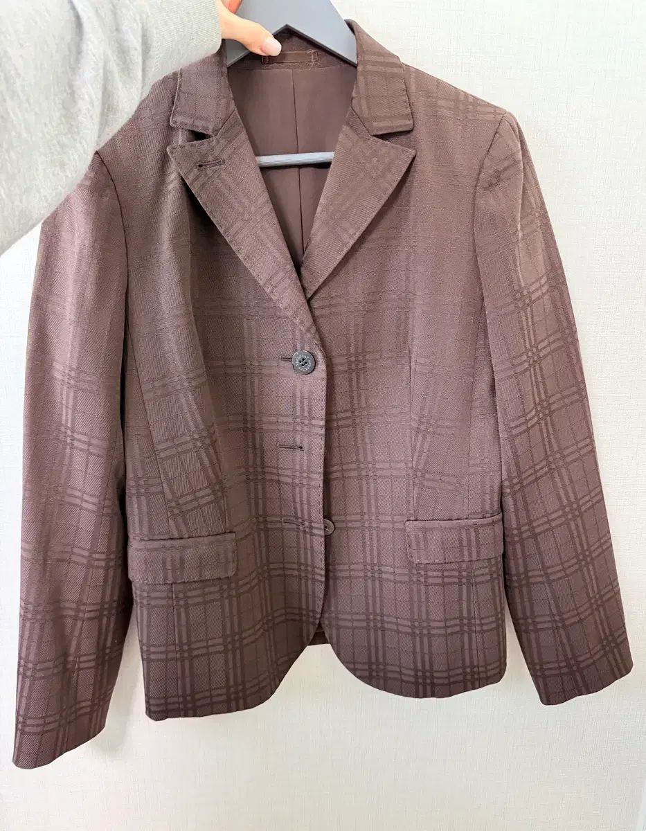 バーバリー チョコブラウン チェック ジャケット