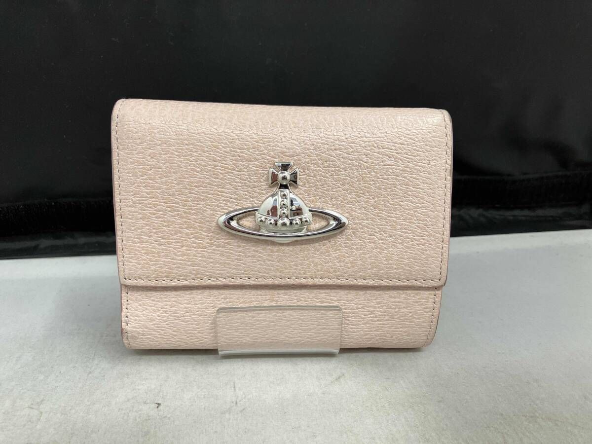 Vivienne Westwood|三つ折り財布|ミニウォレット|ピンクカラー|ヴィヴィアンウエストヴッド|シルバー金具|EXCUTIVE