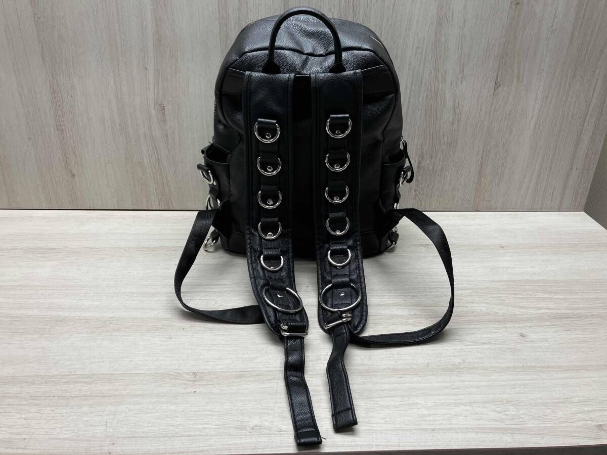 ブラック REFLEM/レフレム PUレザーデザインバックパック リュック 