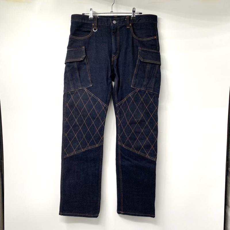 中古】KOJIMA GENES ダブルニー ダイヤモンドキルティングカーゴデニム 
