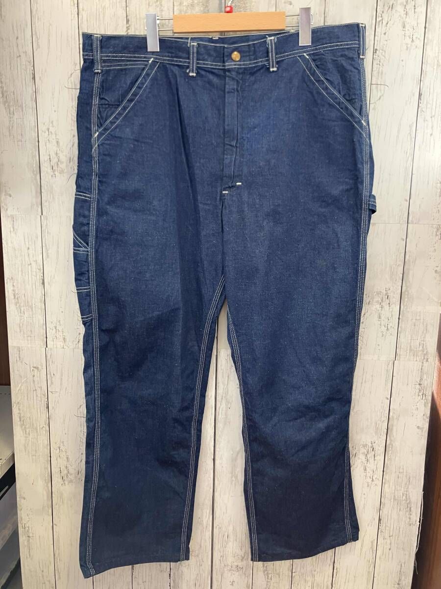 Lee リー 濃紺 60 s 70 80 42 TALON W 41相当 ロールアップ部分スレ スナップボタン ドットボタン ユニオンチケット ペインターパンツ