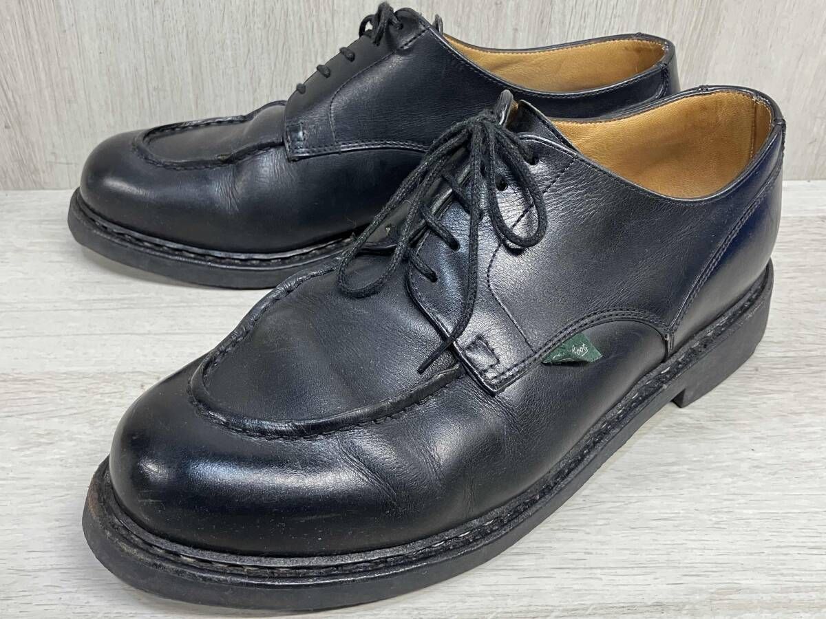 Paraboot フランス製 ブーツ パラブーツ 本革 レザー ブラック メンズ 8 1|2 約27 cm シューズ 靴 レースアップ