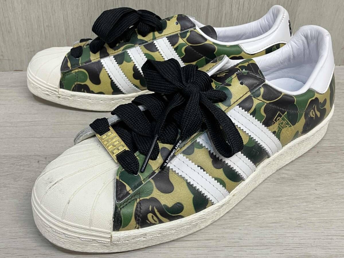 adidas × A BATHING APE GZ 8981 80 s GREEN CAMO スニーカー シューズ 靴 26.5 cm メンズ アディダス アベイシングエイプ