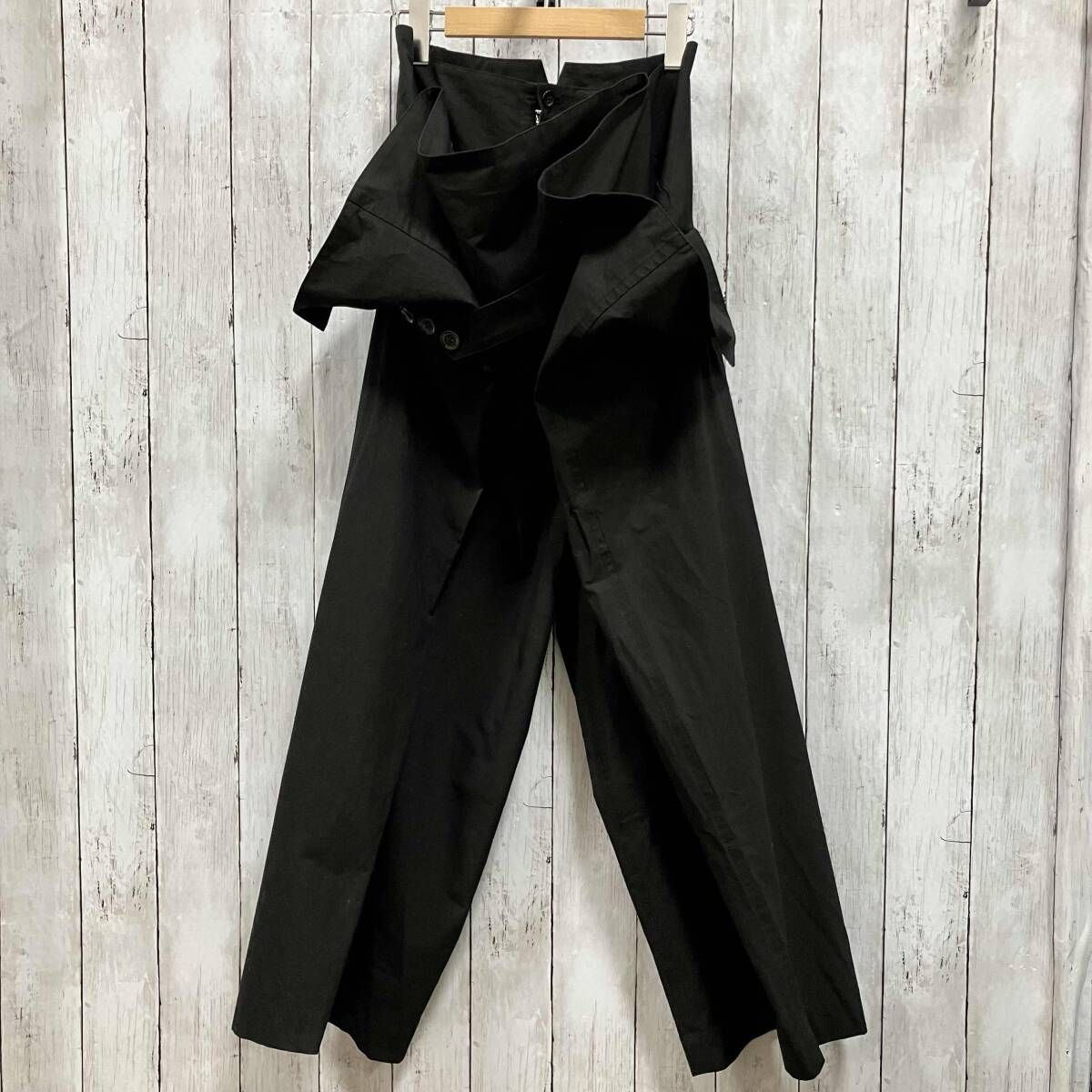 Y s Red Label |パンツ|08 SS | AsymmetryWrap Wide Pants|RM-P 56-030 |BLACK |ARCHIVE unisex ワイズレッドレーベル