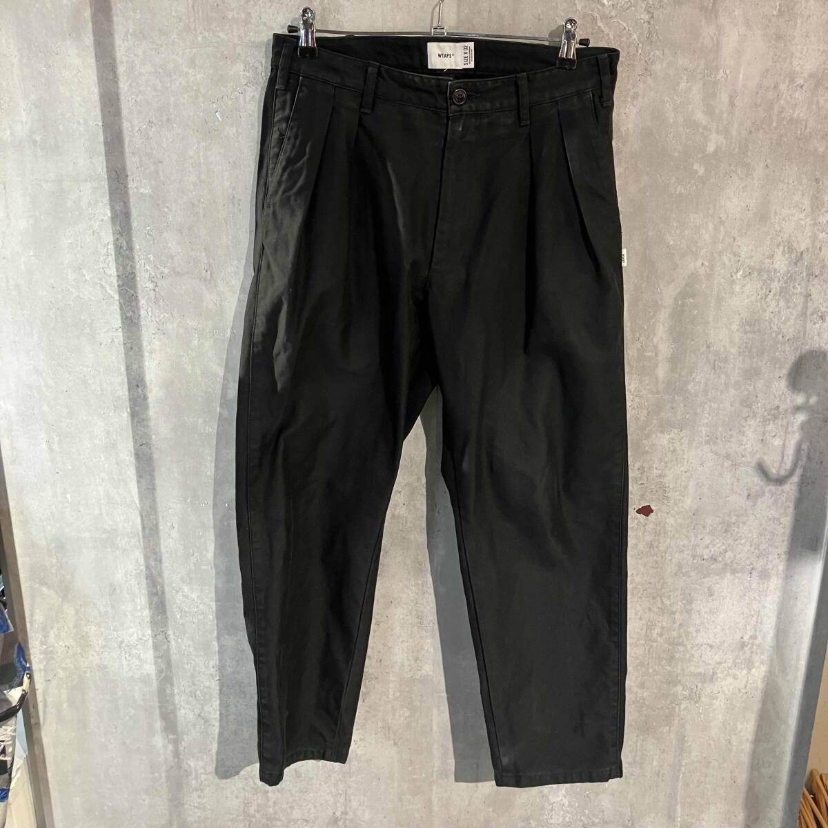 WTAPS BIZZ TROUSERS COTTON STAIN PANTS コットン裾ジップパンツ