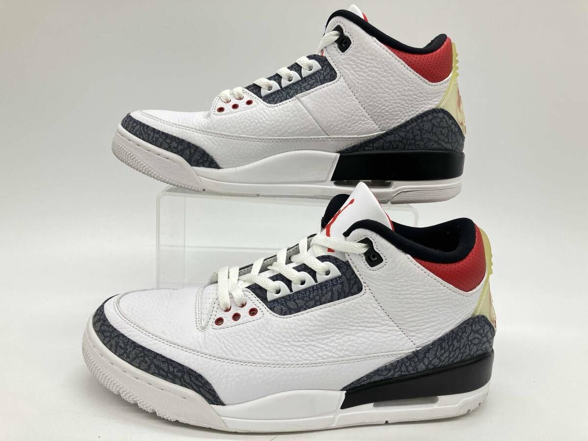 NIKE AIR JORDAN 3 RETRO SE-T Fire Red Denim CZ 6433 100 ナイキ エア ジョ-ダン レトロ US 10 28 cm UK 9 EU 44