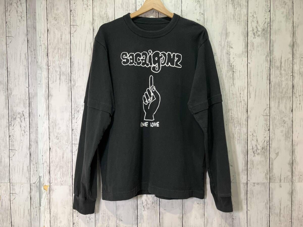 sacai x Mark Gonzales Gonz 24ss ロンT サイズ4 sacai x Mark Gonzales Gonz 24ss 長袖Tシャツ 24-0819S ブラック