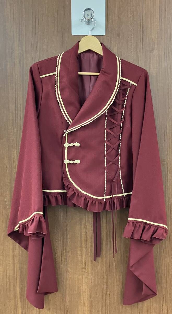 Metamorphose ジャケット 着物風 えんじ色 メタモルフォーゼ レディース