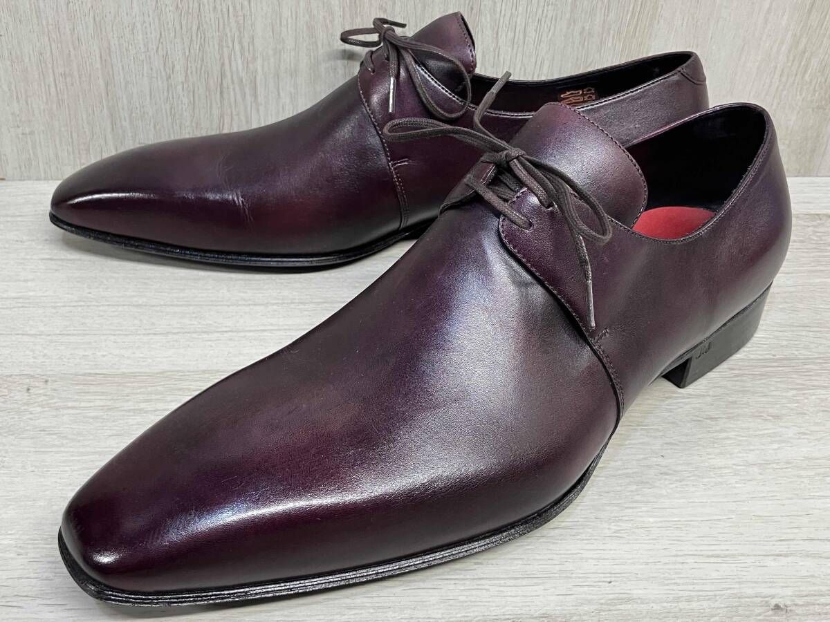 Joseph MALINGE フランス製 本革 レザー プレーントゥ ドレス シューズ 