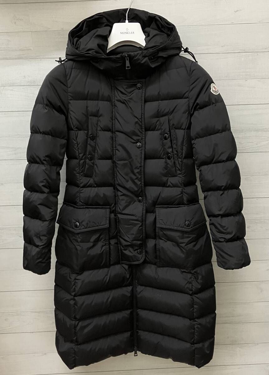 MONCLER モンクレール ダウンコート KHOLE クロエ サイズ00 ブラック ファー ベルト ハンガー付き