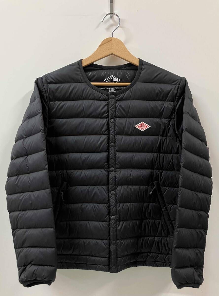 DANTON ダントン ダウンジャケット JD-8748 Crew Neck クルーネック Inner Down Jacket インナーダウンジャケット サイズS ブラック 中国製