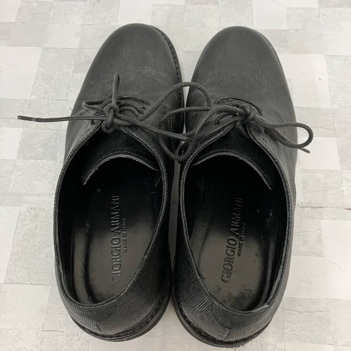 GIORGIO ARMANI ジョルジオアルマーニ ドレスシューズ 25cm ブラック