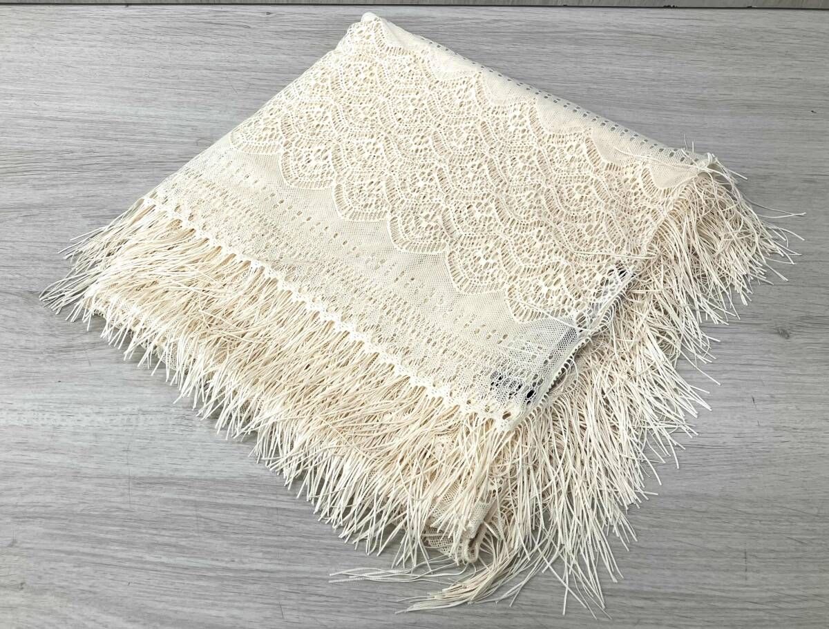 RALPH LAUREN PURPLE LABEL|ラルフローレン パープルレーベル|ストール マフラー|ナイロストール|アイボリー