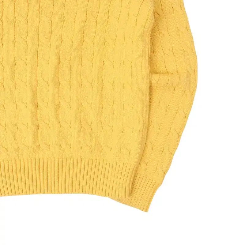 ポロラルフローレン イエロー ケーブルニットセーター - メルカリ