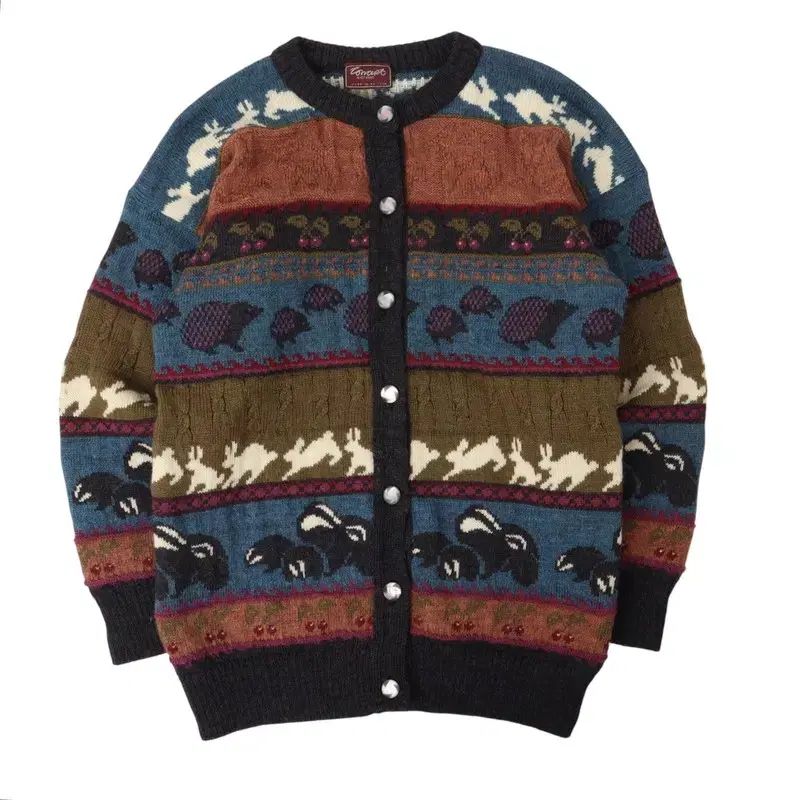 90 s Concept ブリティアン ウール ニットウェア カーディガン