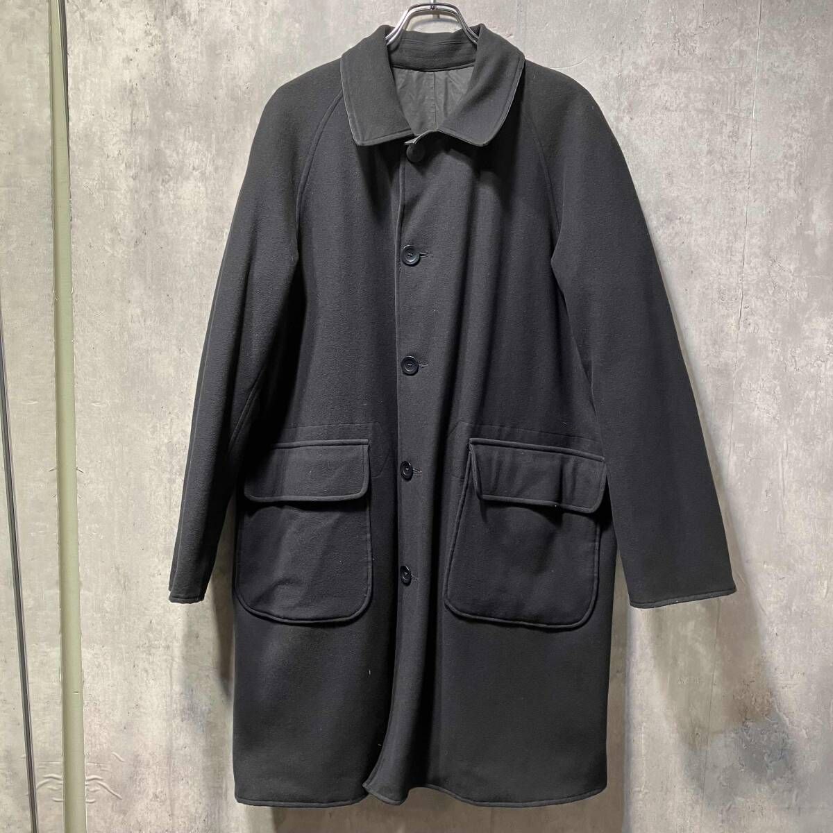 East Harbour Surplus リバーシブルステンカラーコート ブラック 114
