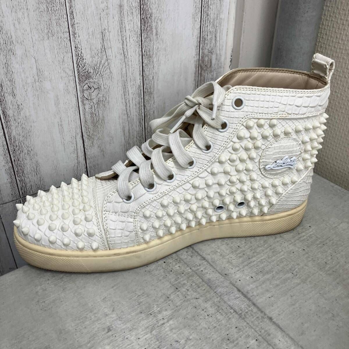  ホワイト Christian Louboutin|スニーカー ホワイトスタッズ スニーカー 靴