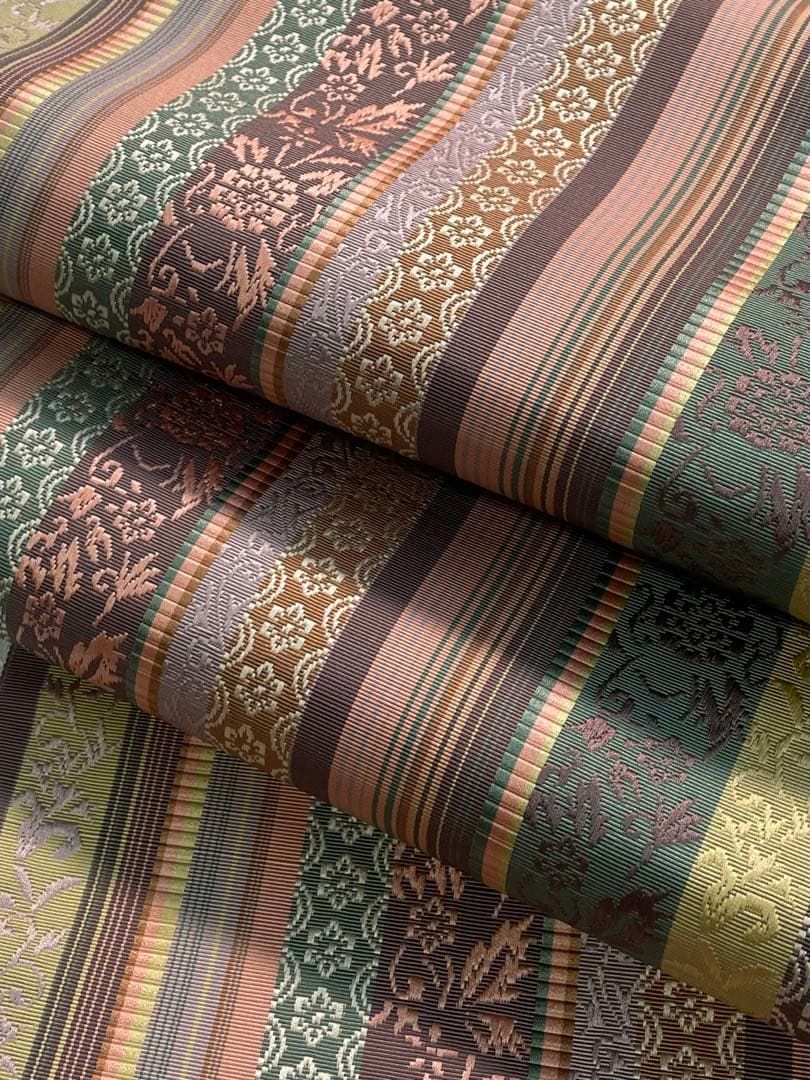 小森草木染工房 本場筑前博多織 手織 八寸名古屋帯 ♥品 正絹 SA 070