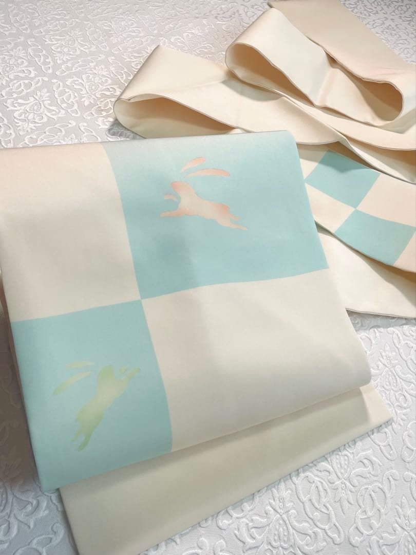 九寸名古屋帯 塩瀬 染帯 未使用品 うさぎ 正絹 SA069 - メルカリ