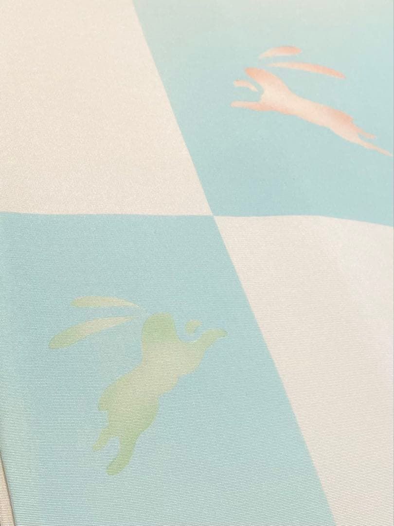 九寸名古屋帯 塩瀬 染帯 ♥品 うさぎ 正絹 SA 069