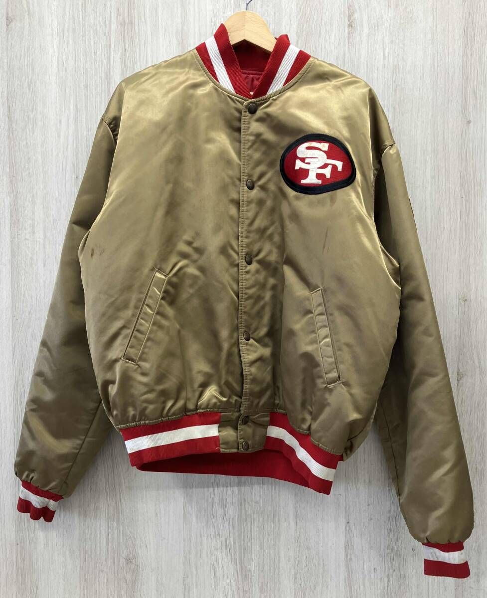 49 ers スタジアムジャンバー PRO LINE 刺繍 NFL アメフト ブルゾン ヴィンテージ ナイロン ジャケット