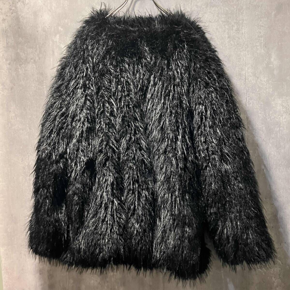 S YTE YOHJI SHAGGY FUR CREW NECK ファープルオーバー ブラック サイズ3 サイト ヨウジヤマモト UU-B 11-623