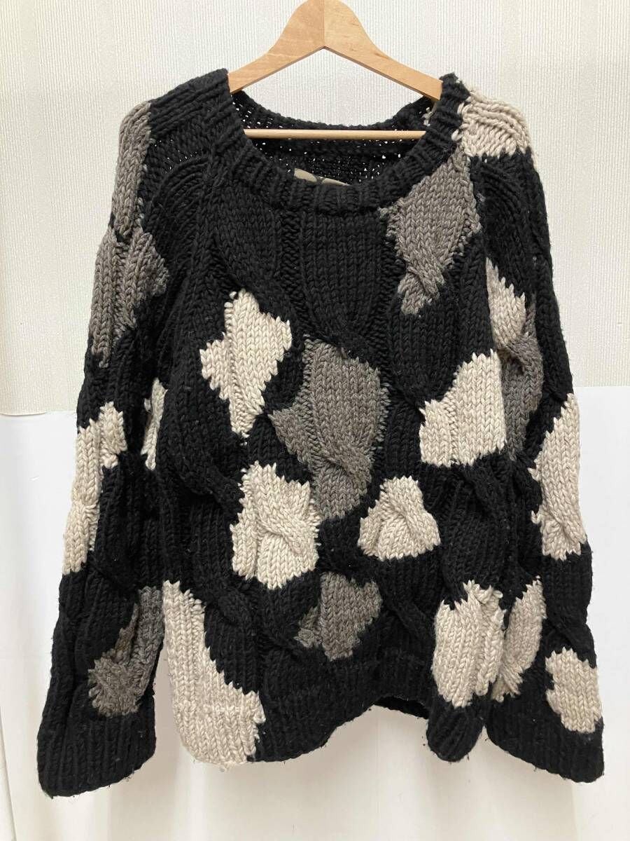 Y’s BANG ON! AUTUMN YF-K 70-190 ワイズ メンズ ニット セーター ブラック サイズ2