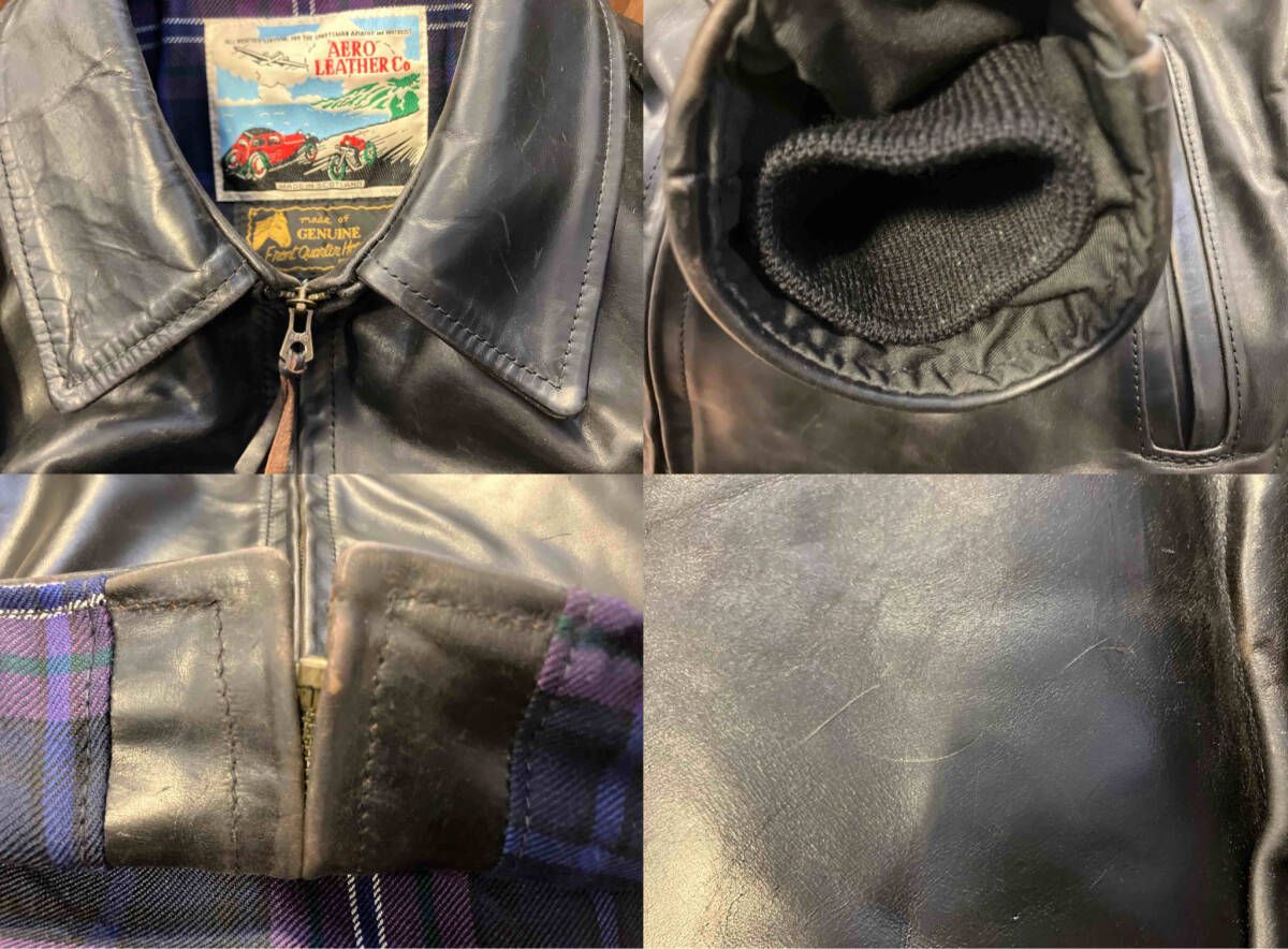 AERO LEATHER エアロレザー シングルライダース ホースハイド ブラック