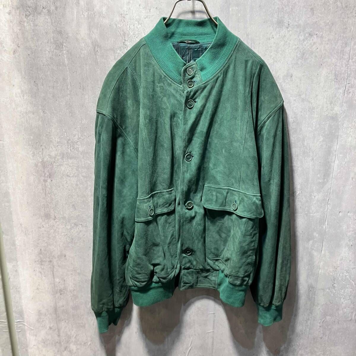 古着 SMAL BY NAVY スウェードブルゾン ジャケット サイズ50 スモールバイネイビー