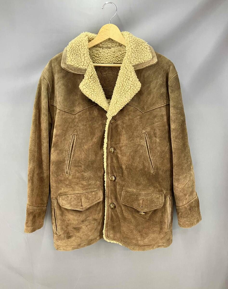 UNKNOWN DESTINATION アンノウン デスティネーション レザージャケット ムートンジャケット BRW サイズM ブラウン 冬