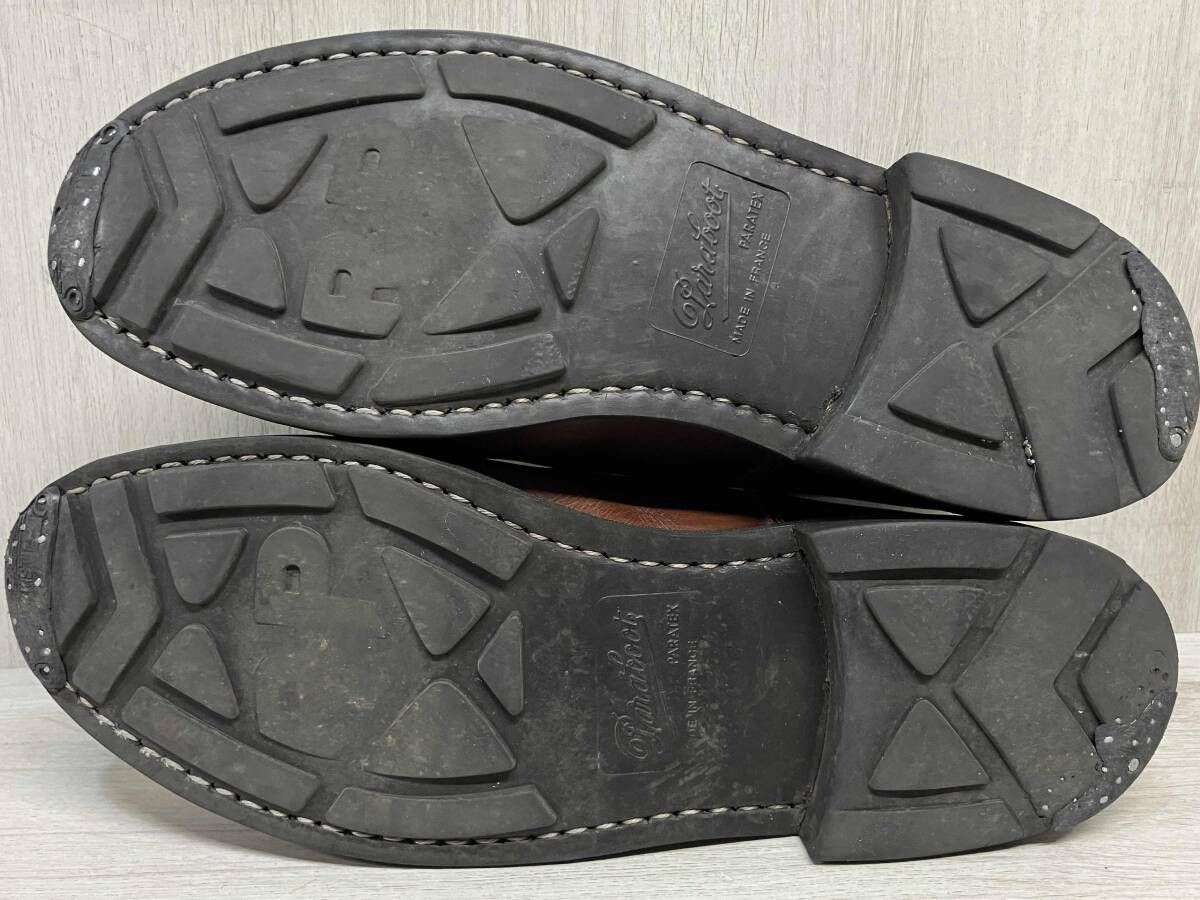  Paraboot フランス製 本革 レザー ドレス シューズ パラブーツ シャンボード ブラウン メンズ 8 1|2 約27 cm 靴 レースアップ ドレス ビジネスシューズ ブーツ 革靴