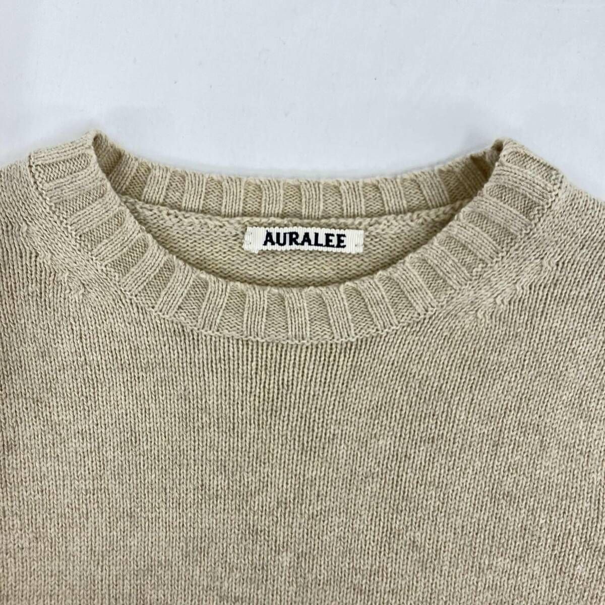 AURALEE/オーラリー/長袖ニット/A20AP04MC／ベージュ - メルカリ