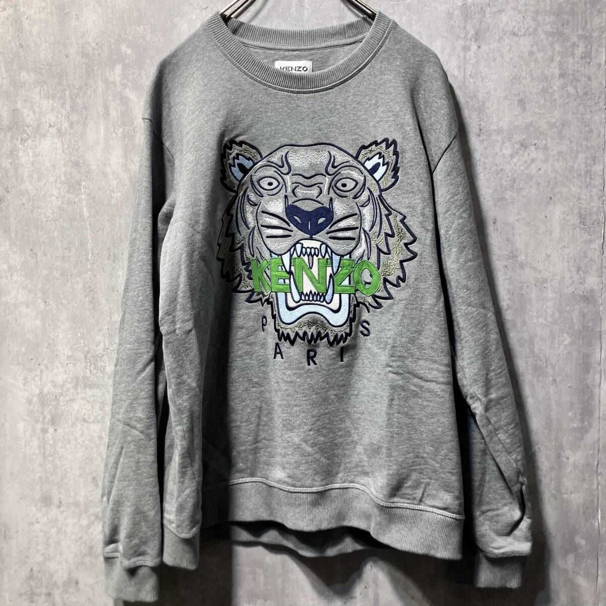 KENZO tiger sweat タイガー刺繍スウェット Lサイズ グレー ケンゾー