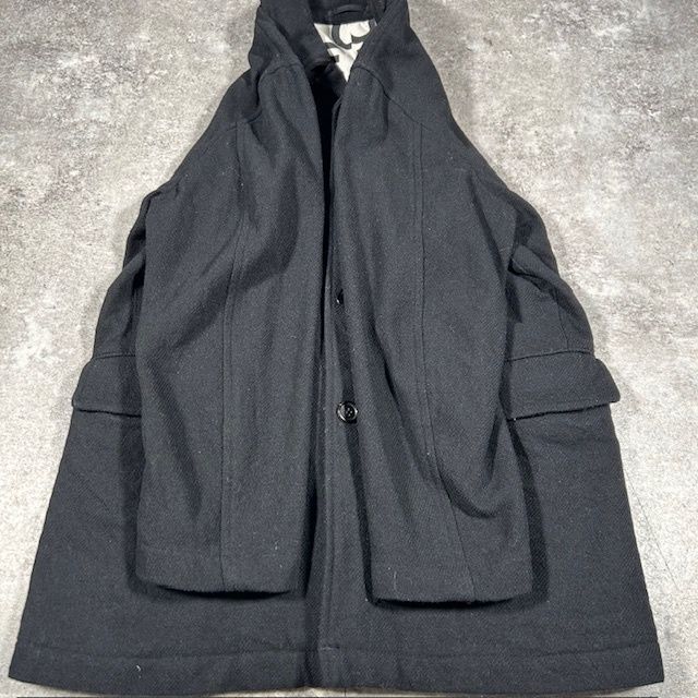 AD2005 ARCHIVE ロゴプリントポリジャケット 黒 COMME des GARCONS HOMME コムデギャルソンオム 00's AD2005 ウール