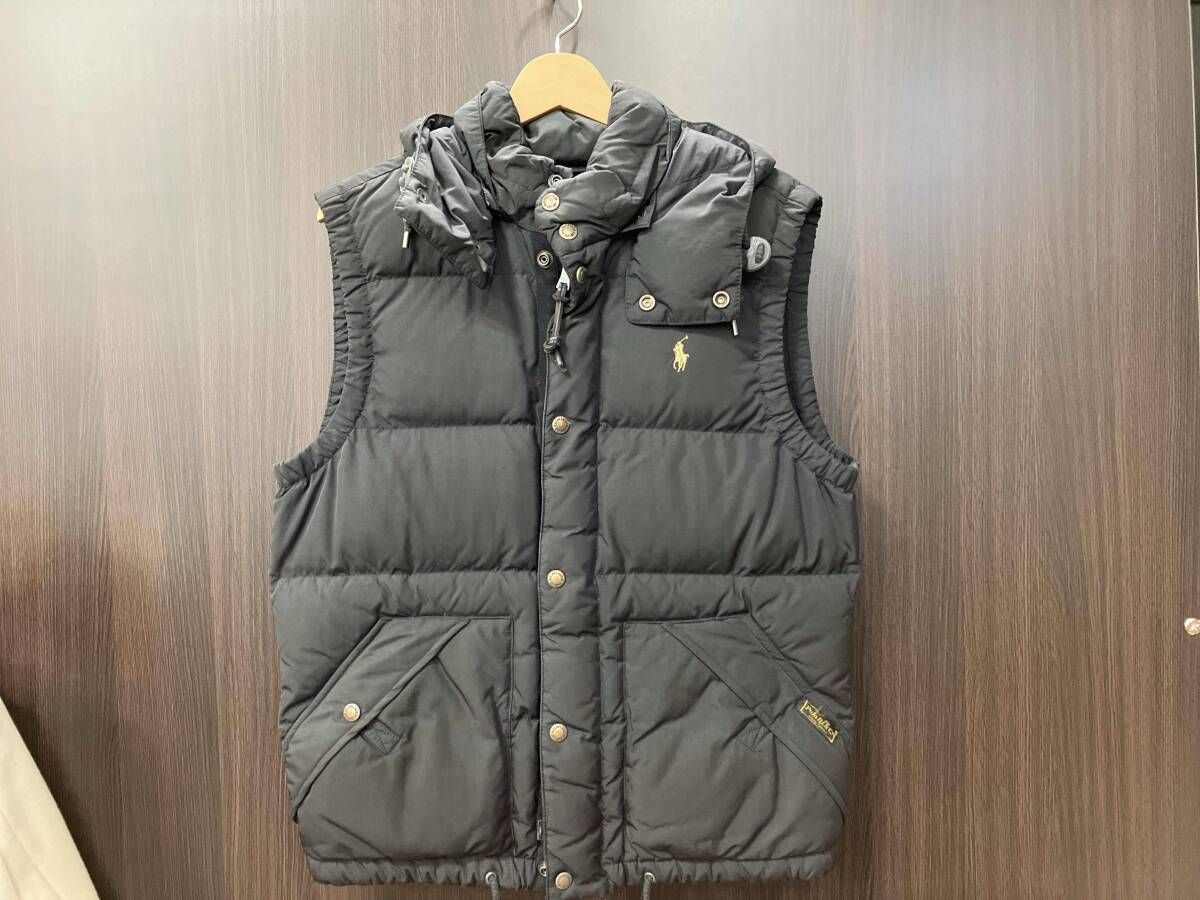 POLO RALPH LAUREN| ダウンベスト| 脱着式フード付き ブラック サイズS