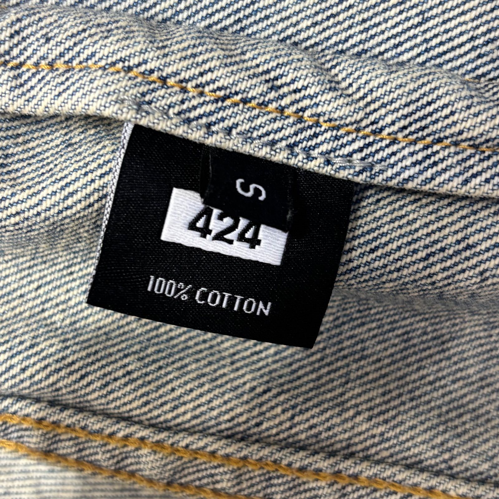 424 フォートゥーフォー デニムジャケット Gジャン S 刺繍 DISCOVER