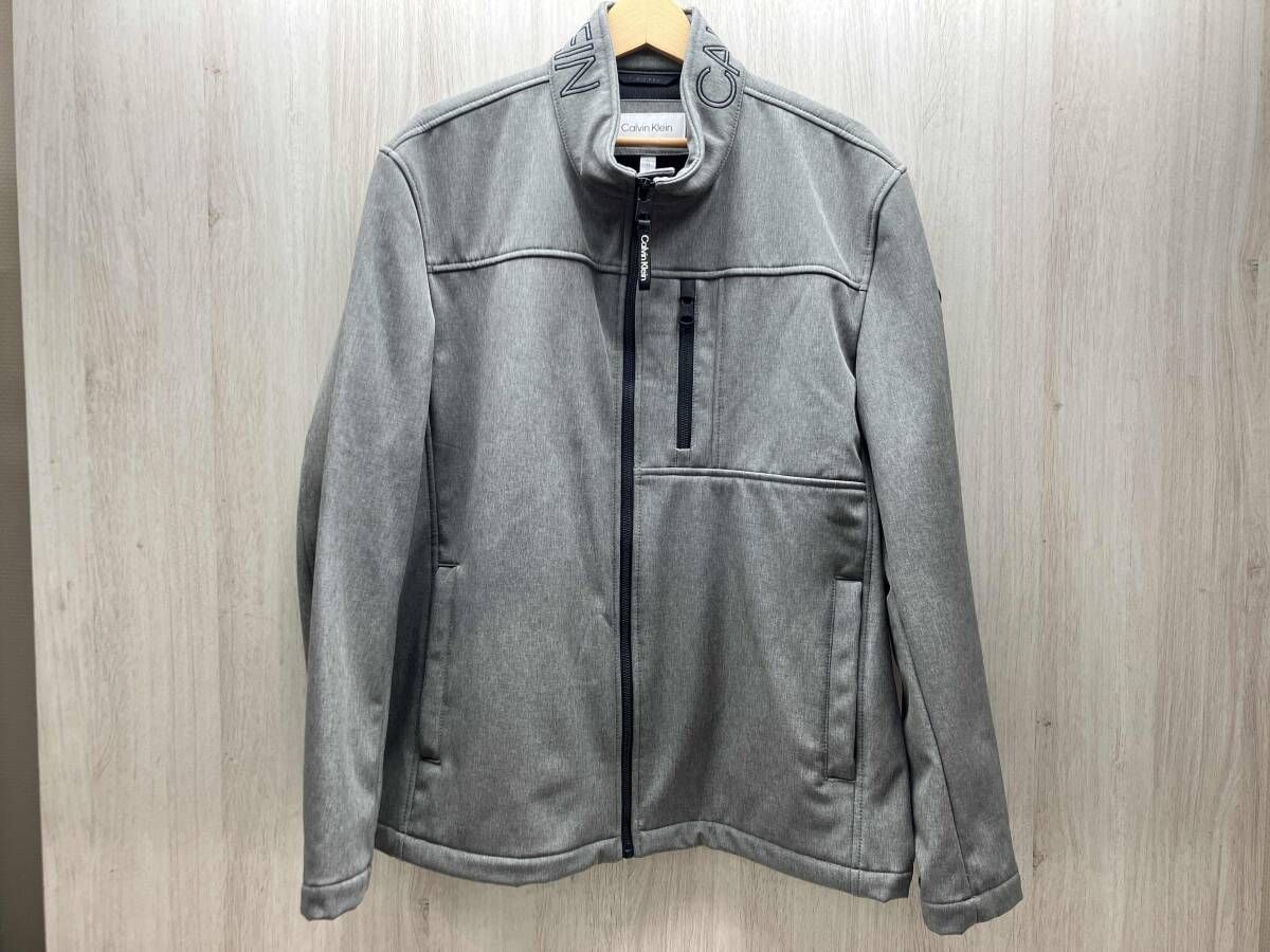 Calvin Kelein|カルバンクライン ナイロンジャケット ポリエステル 裏地フリース×メッシュ スポーティ ロゴ L