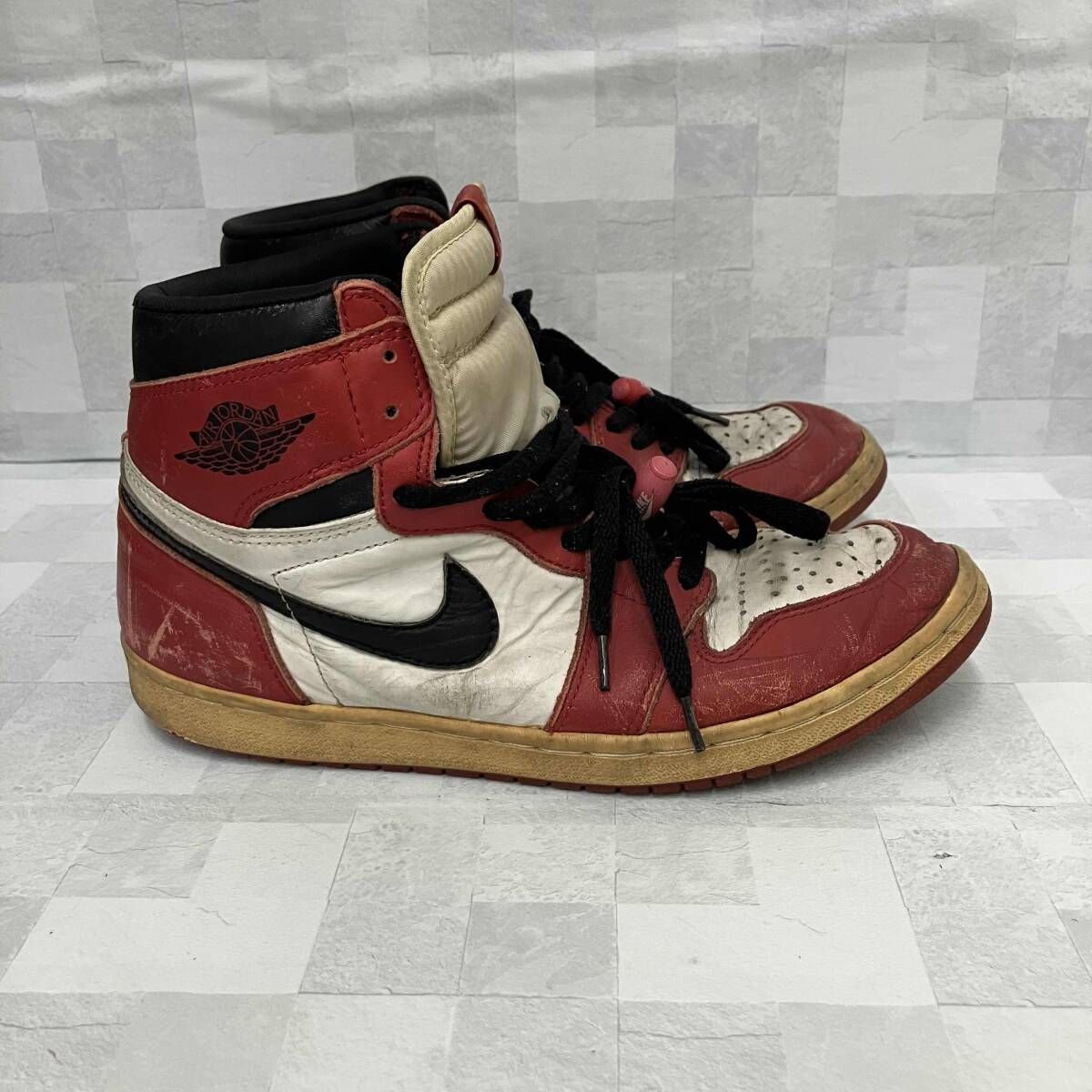  NIKE ナイキ スニーカー AIR JORDAN 1 CHICAGO 941202 Y 2-3 27.5 cm レッド ホワイト ブラック 観賞用 スニーカー 靴