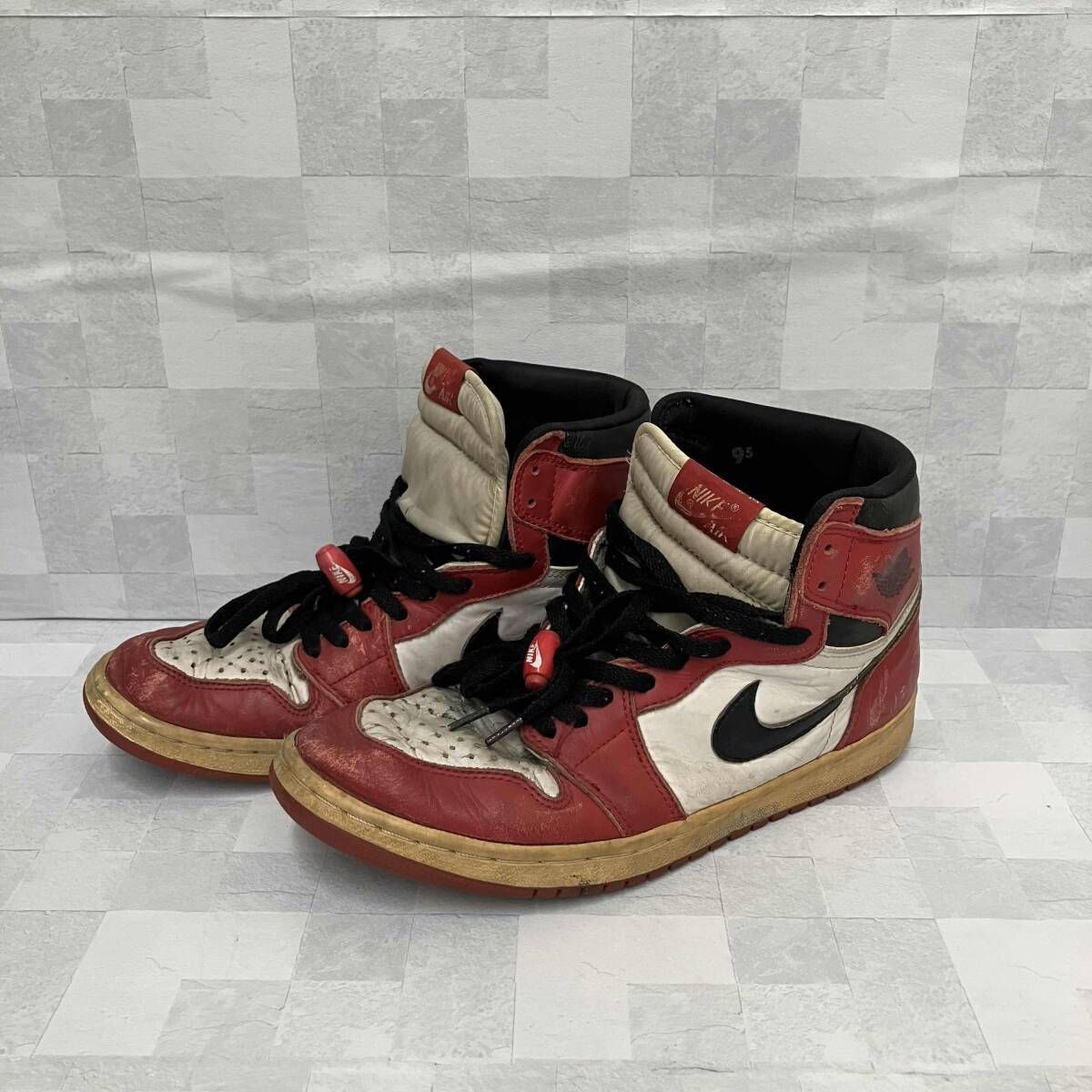 NIKE ナイキ スニーカー AIR JORDAN 1 CHICAGO 941202 Y 2-3 27.5 cm レッド ホワイト ブラック 観賞用