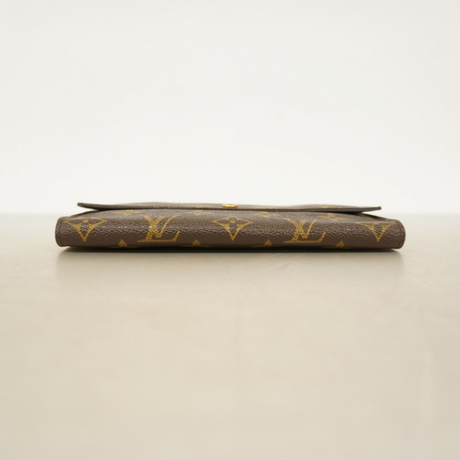 ルイ ヴィトン Louis Vuitton 三つ折り長財布 モノグラム ポルトトレゾール インターナショナル M 61215 ブラウンレディース