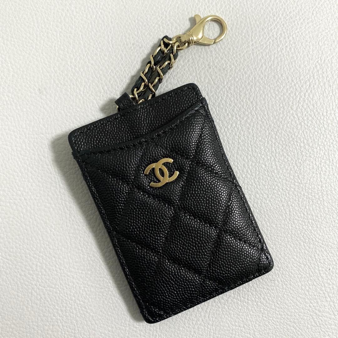 CHANEL | マトラッセ カードケース キャビアスキン ブラック ココマーク