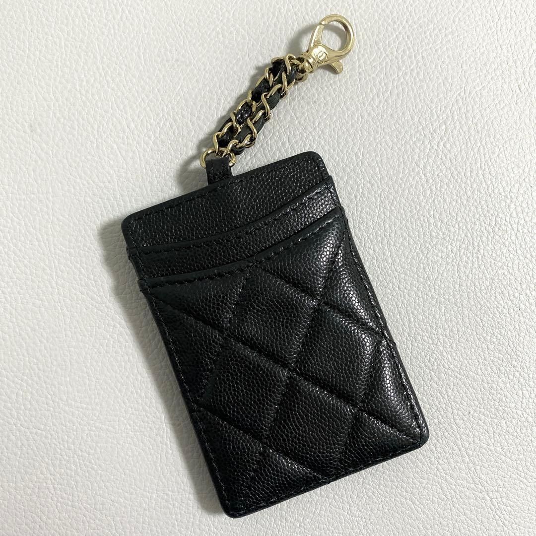 CHANEL | マトラッセ カードケース キャビアスキン ブラック ココマーク
